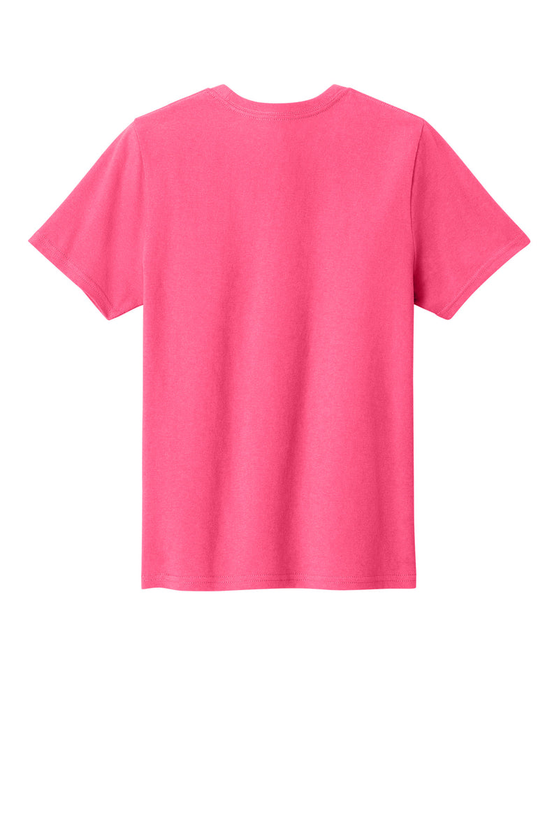 Port & Co Youth Easy Cotton Tee - Neon Pink