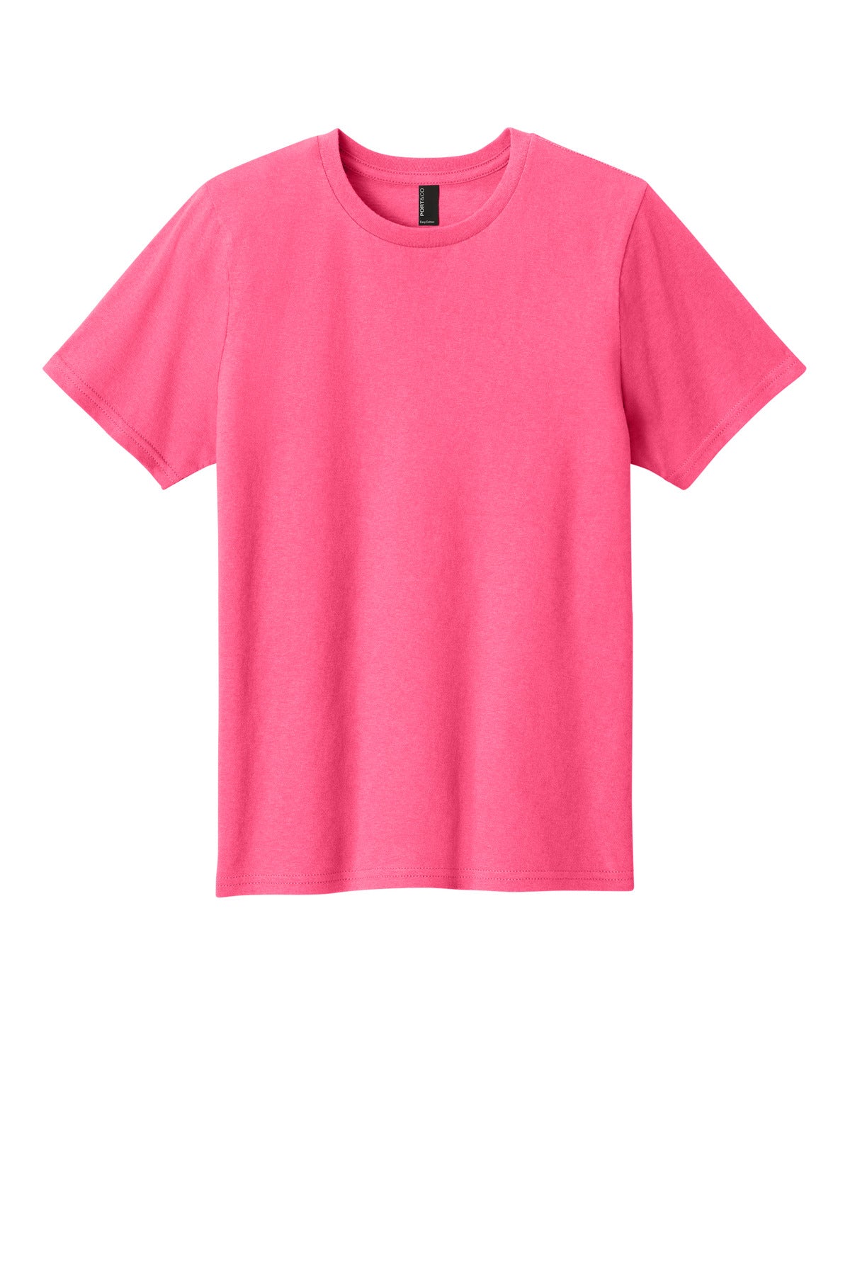 Port & Co Youth Easy Cotton Tee - Neon Pink