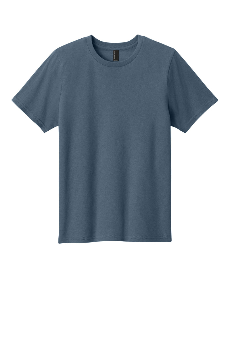Port & Co Youth Easy Cotton Tee - Steel Blue