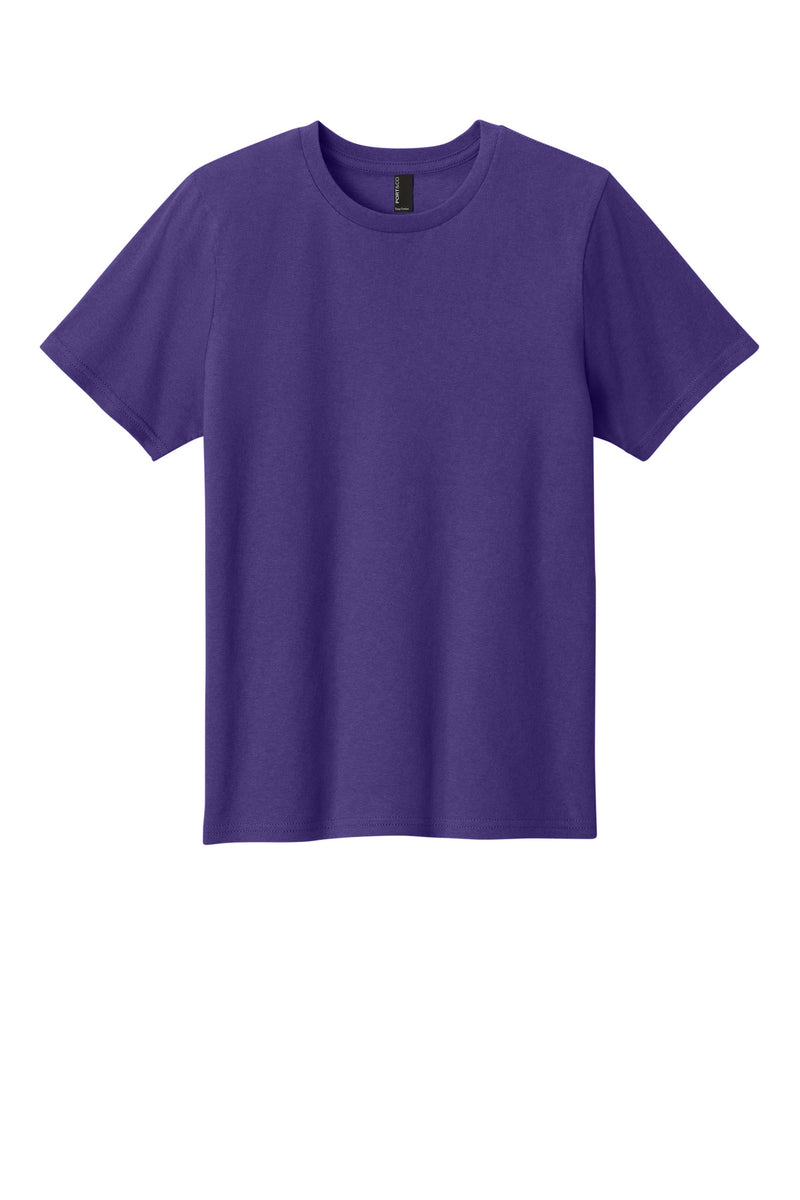 Port & Co Youth Easy Cotton Tee - Team Purple