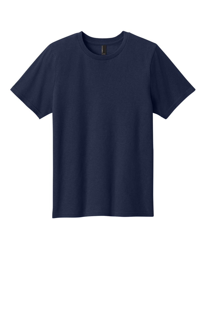 Port & Co Youth Easy Cotton Tee - True Navy