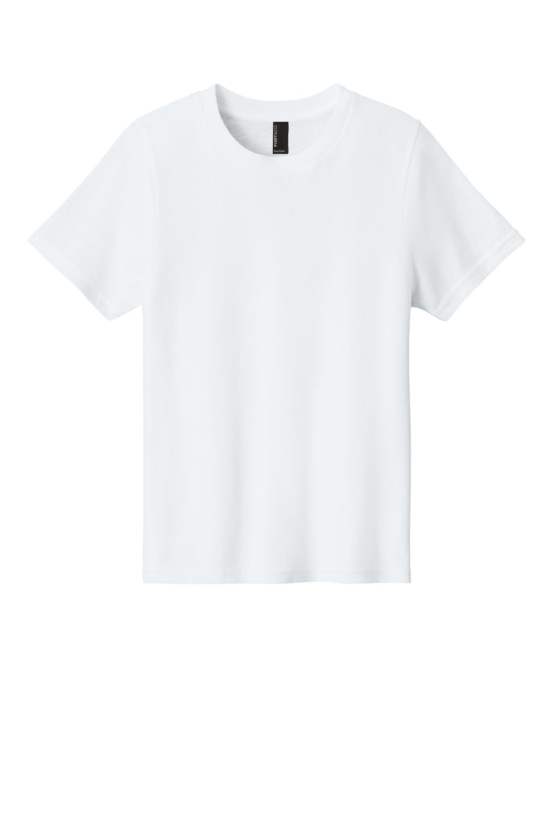 Port & Co Youth Easy Cotton Tee - White