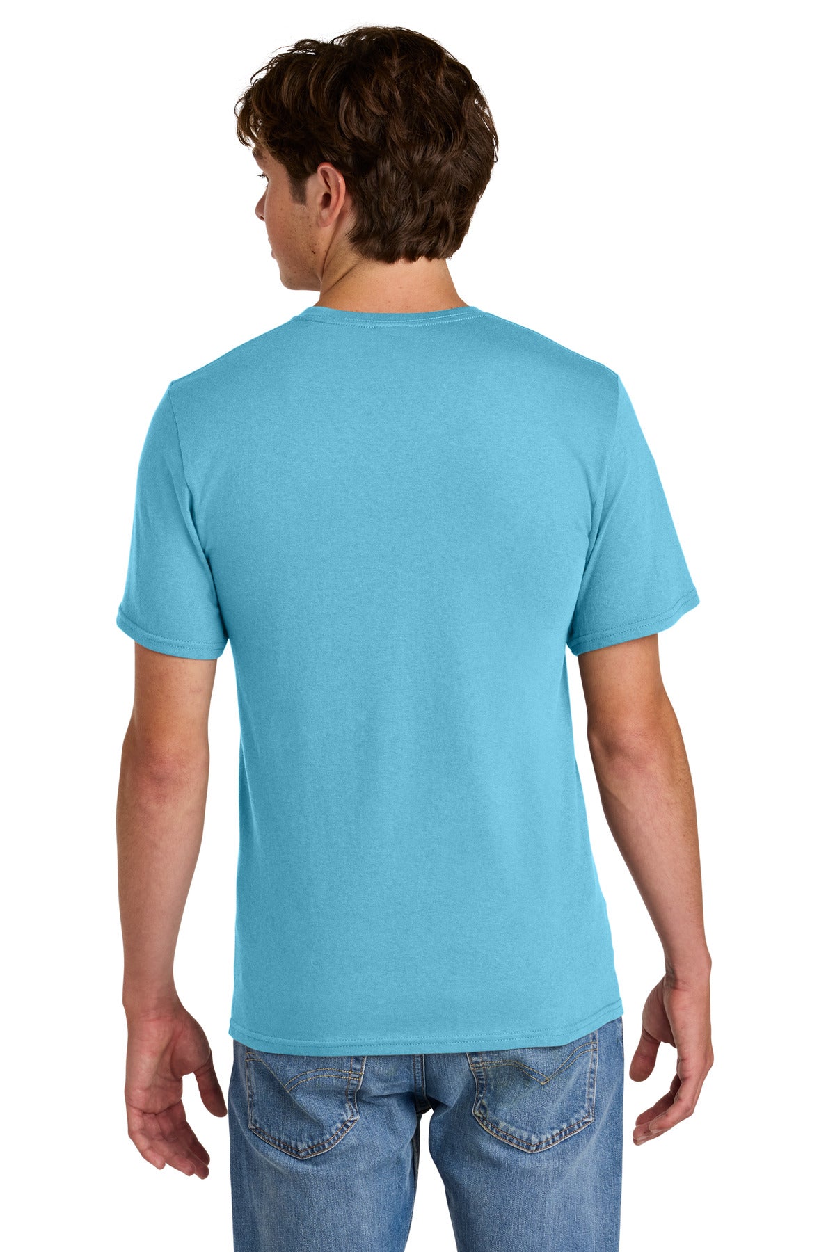 Port & Co Easy Cotton Tee - Aquatic Blue