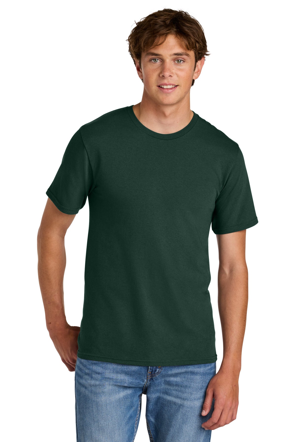 Port & Co Easy Cotton Tee - Dark Green