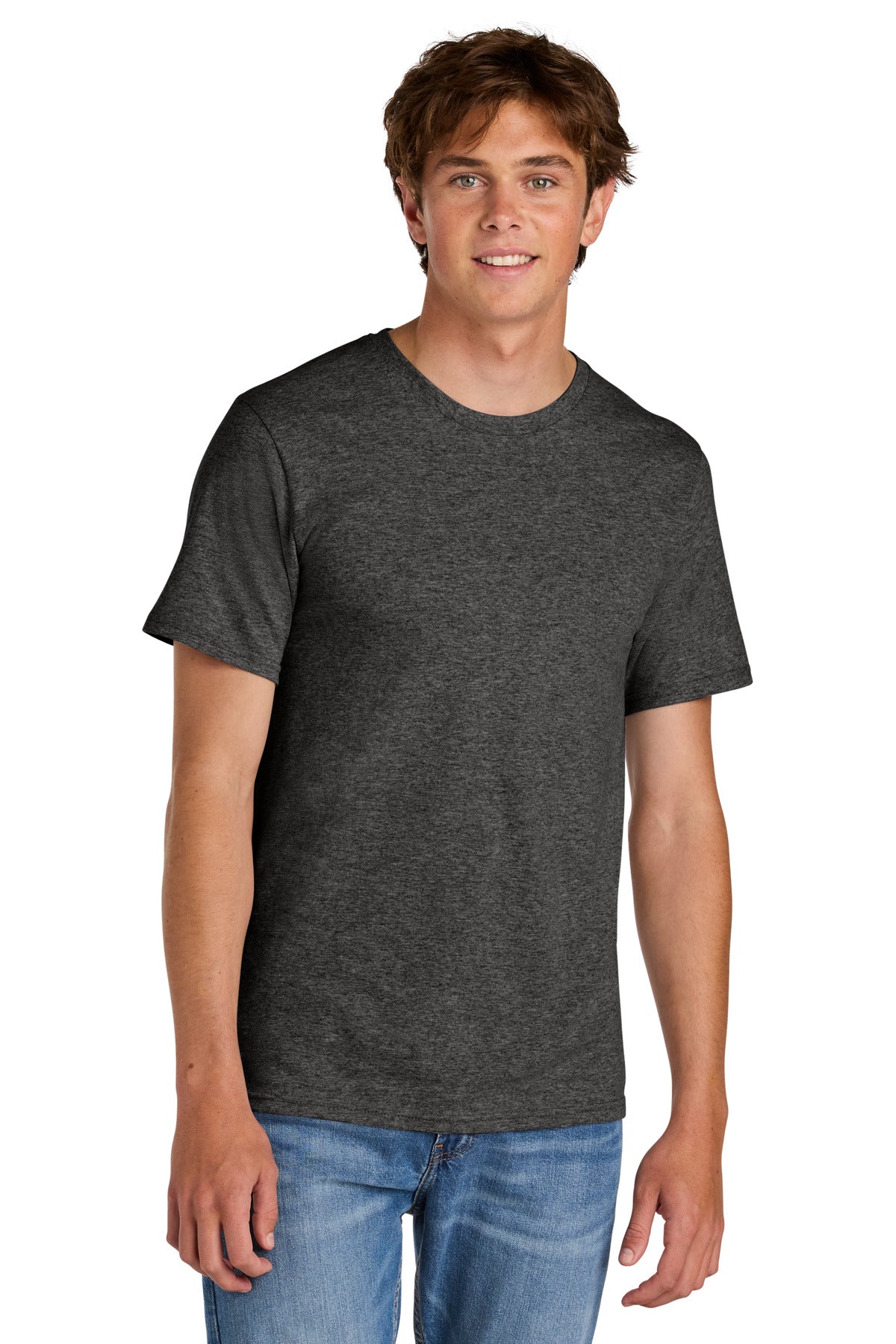 Port & Co Easy Cotton Tee - Dark Heather Grey