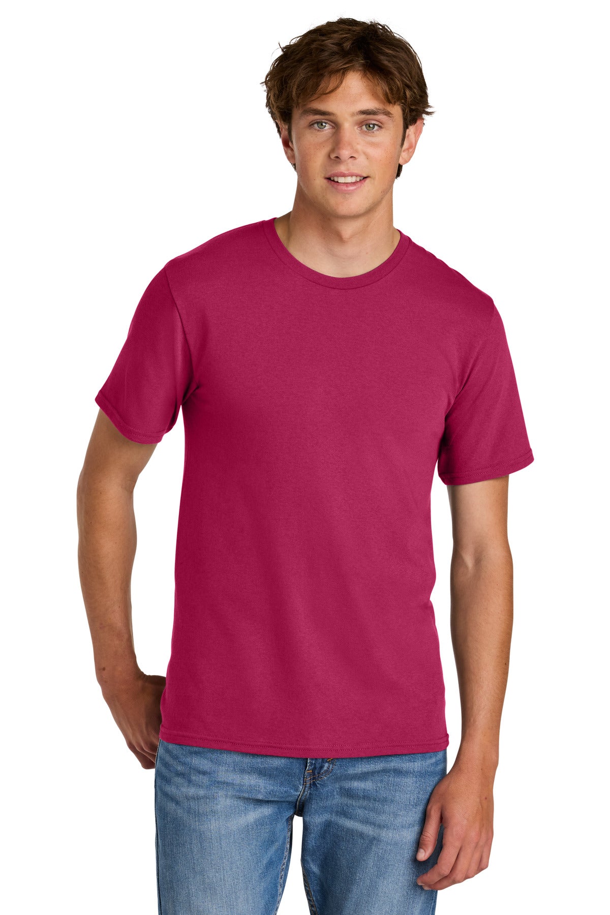 Port & Co Easy Cotton Tee - Flush Pink