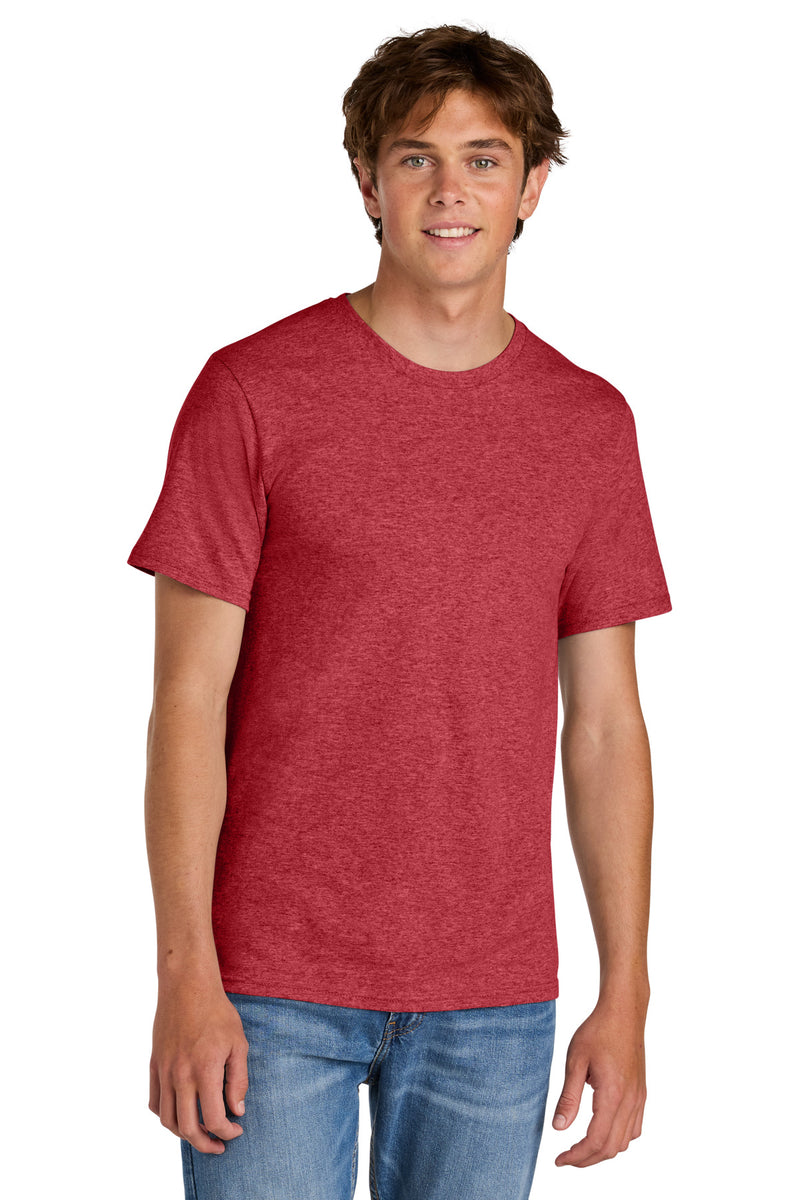 Port & Co Easy Cotton Tee - Heather Red