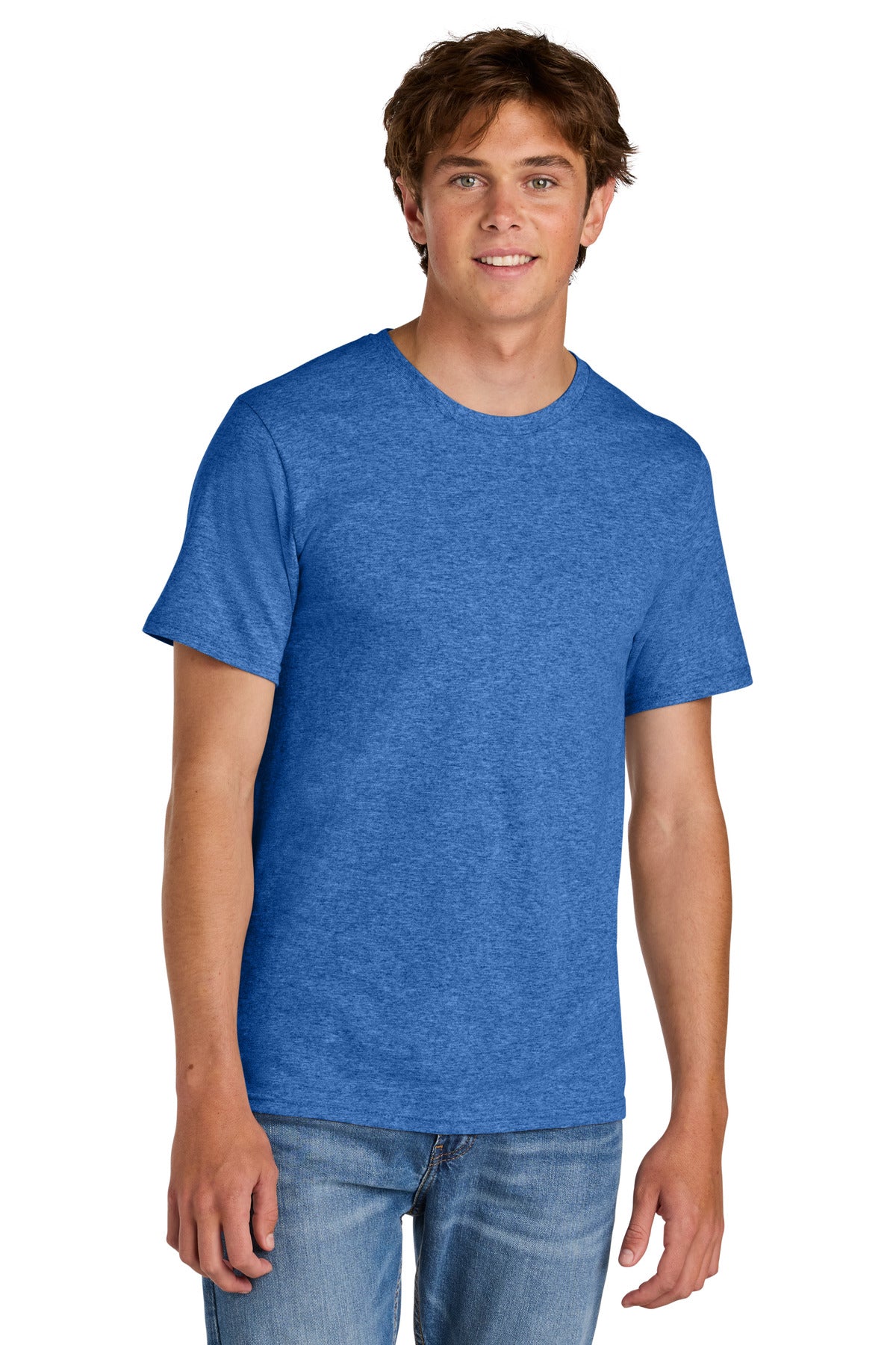Port & Co Easy Cotton Tee - Heather Royal