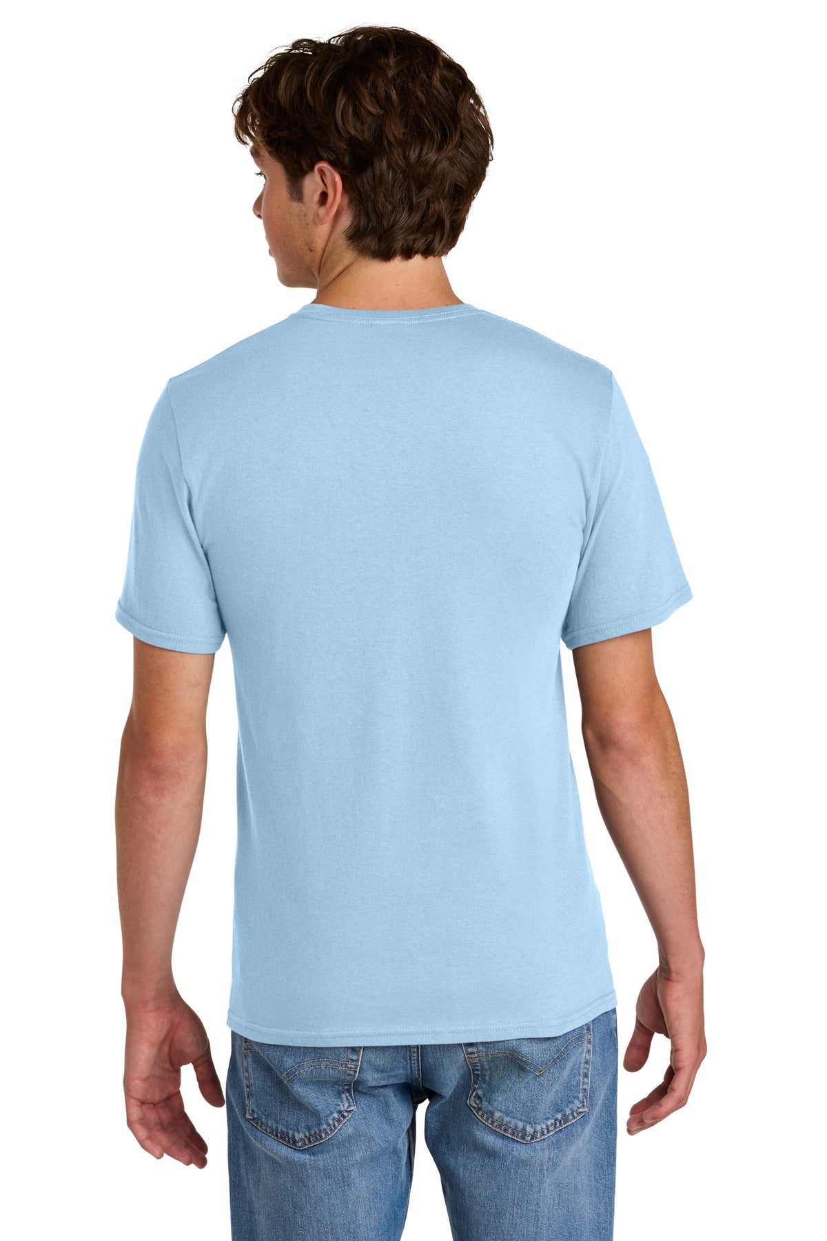 Port & Co Easy Cotton Tee - Ice Blue