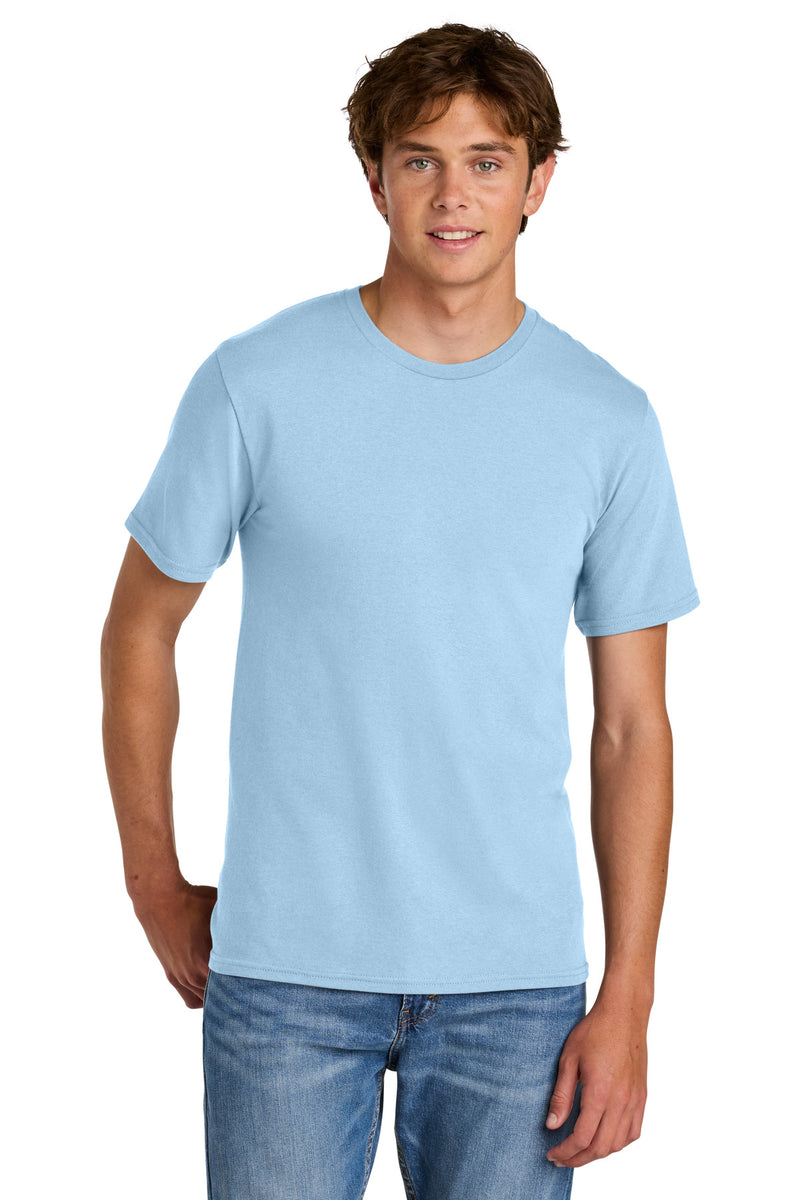 Port & Co Easy Cotton Tee - Ice Blue