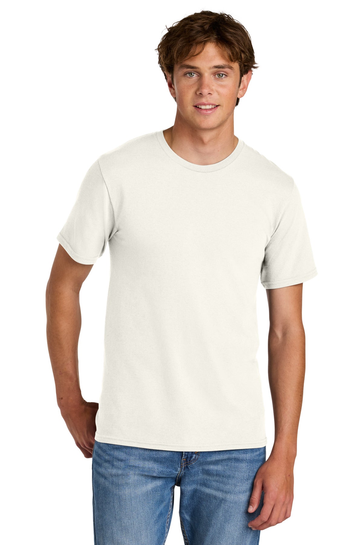 Port & Co Easy Cotton Tee - Ivory