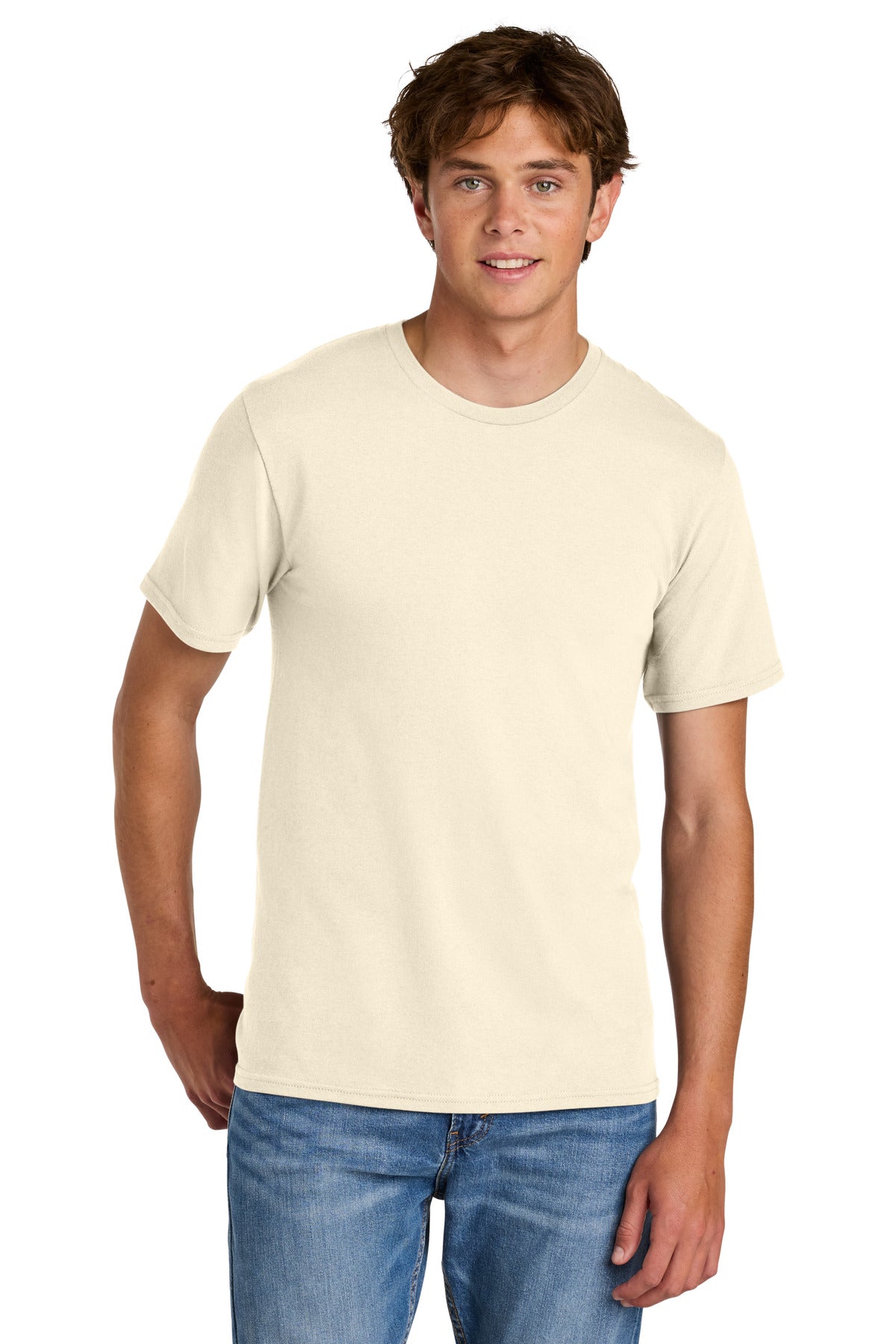 Port & Co Easy Cotton Tee - Natural