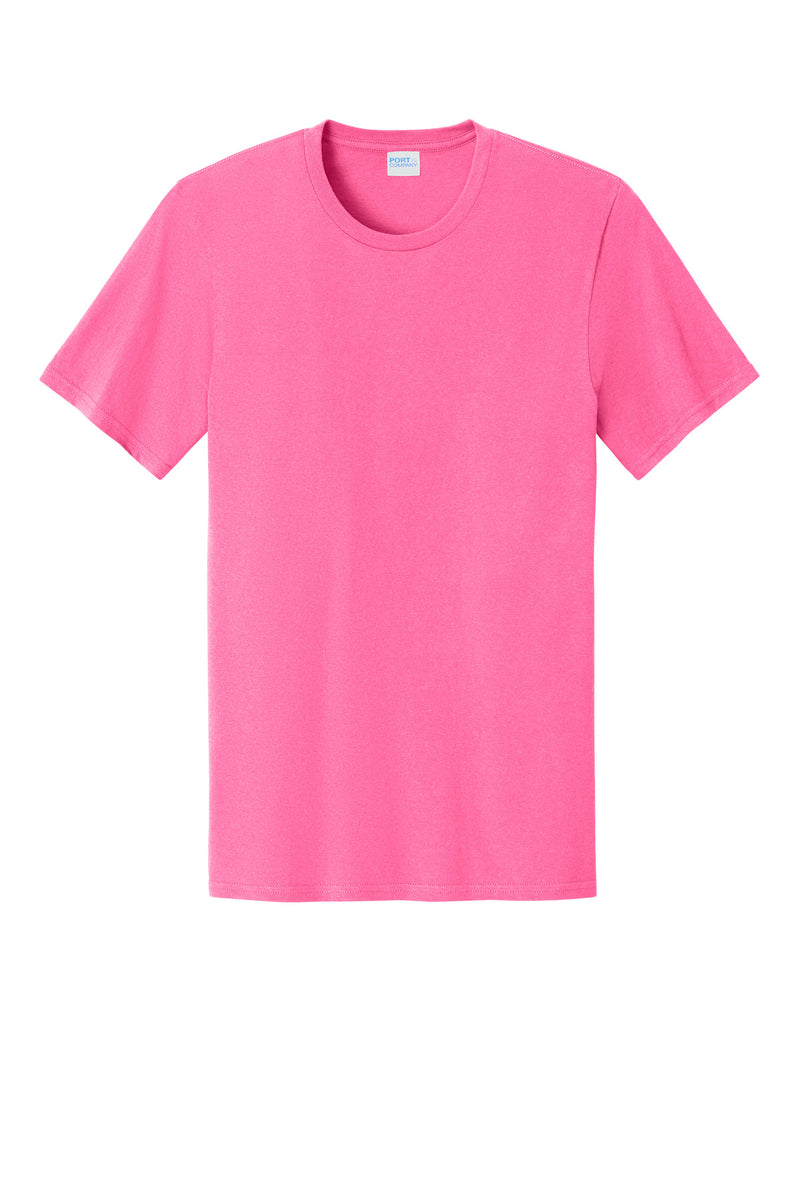 Port & Co Easy Cotton Tee - Neon Pink