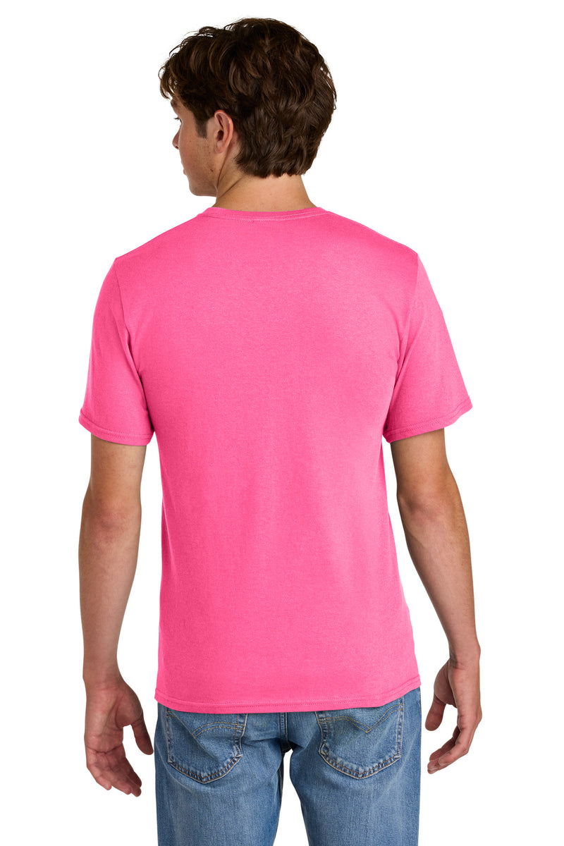 Port & Co Easy Cotton Tee - Neon Pink