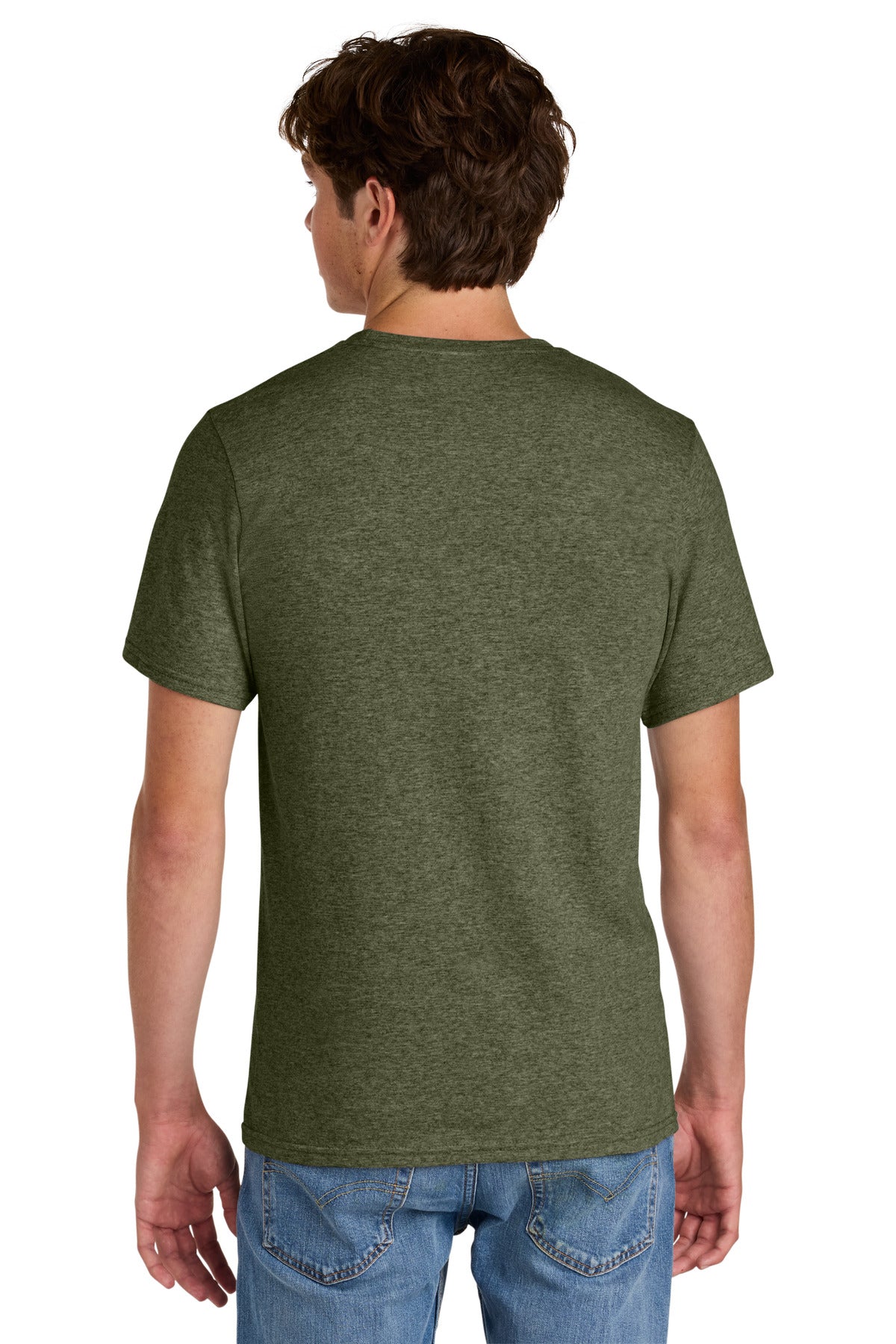 Port & Co Easy Cotton Tee - Olive Drab Green Heather