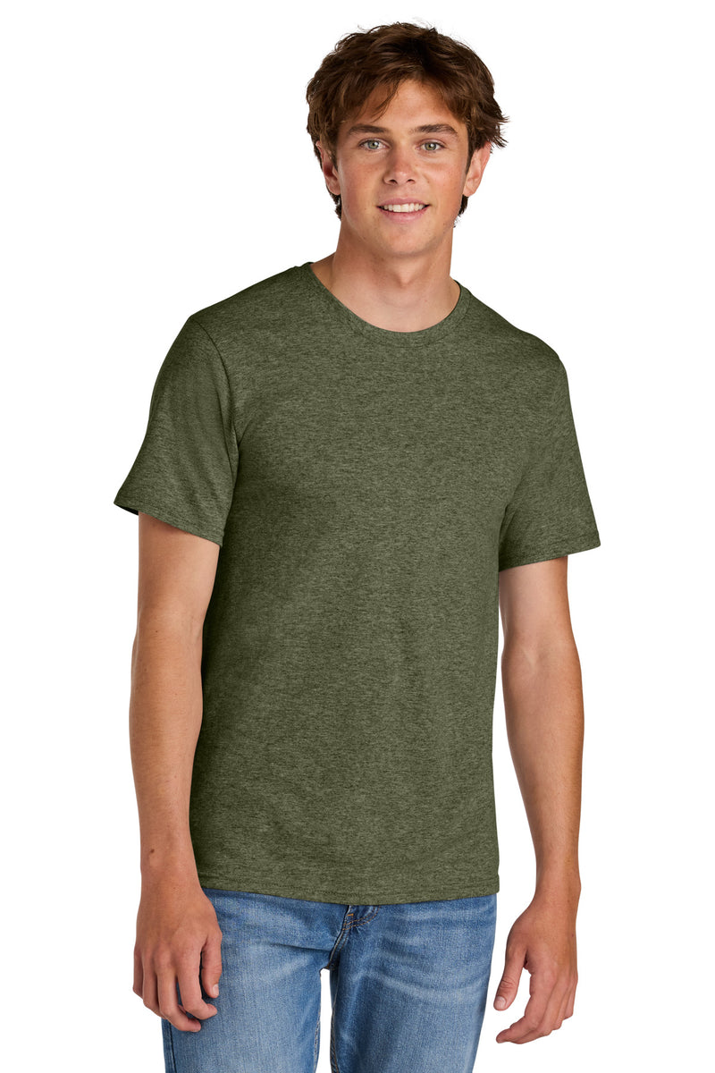Port & Co Easy Cotton Tee - Olive Drab Green Heather