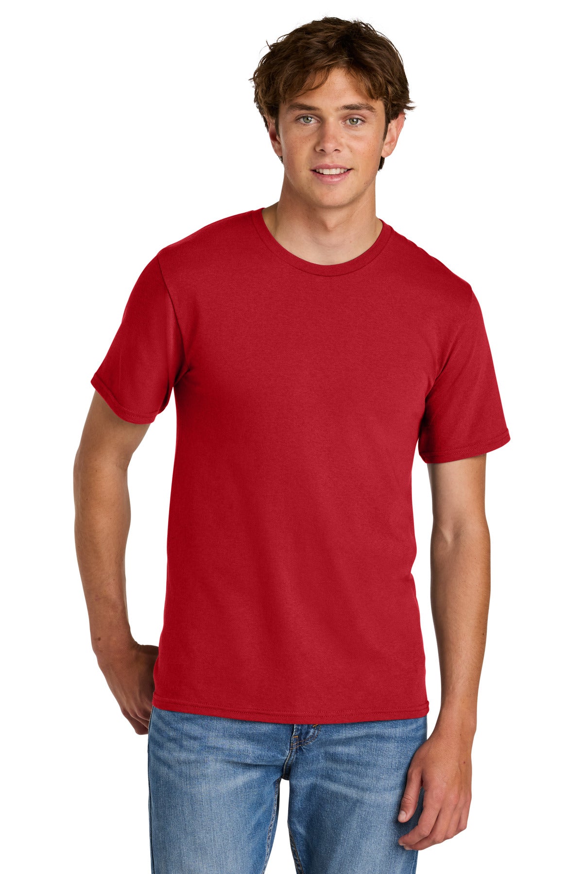 Port & Co Easy Cotton Tee - Red