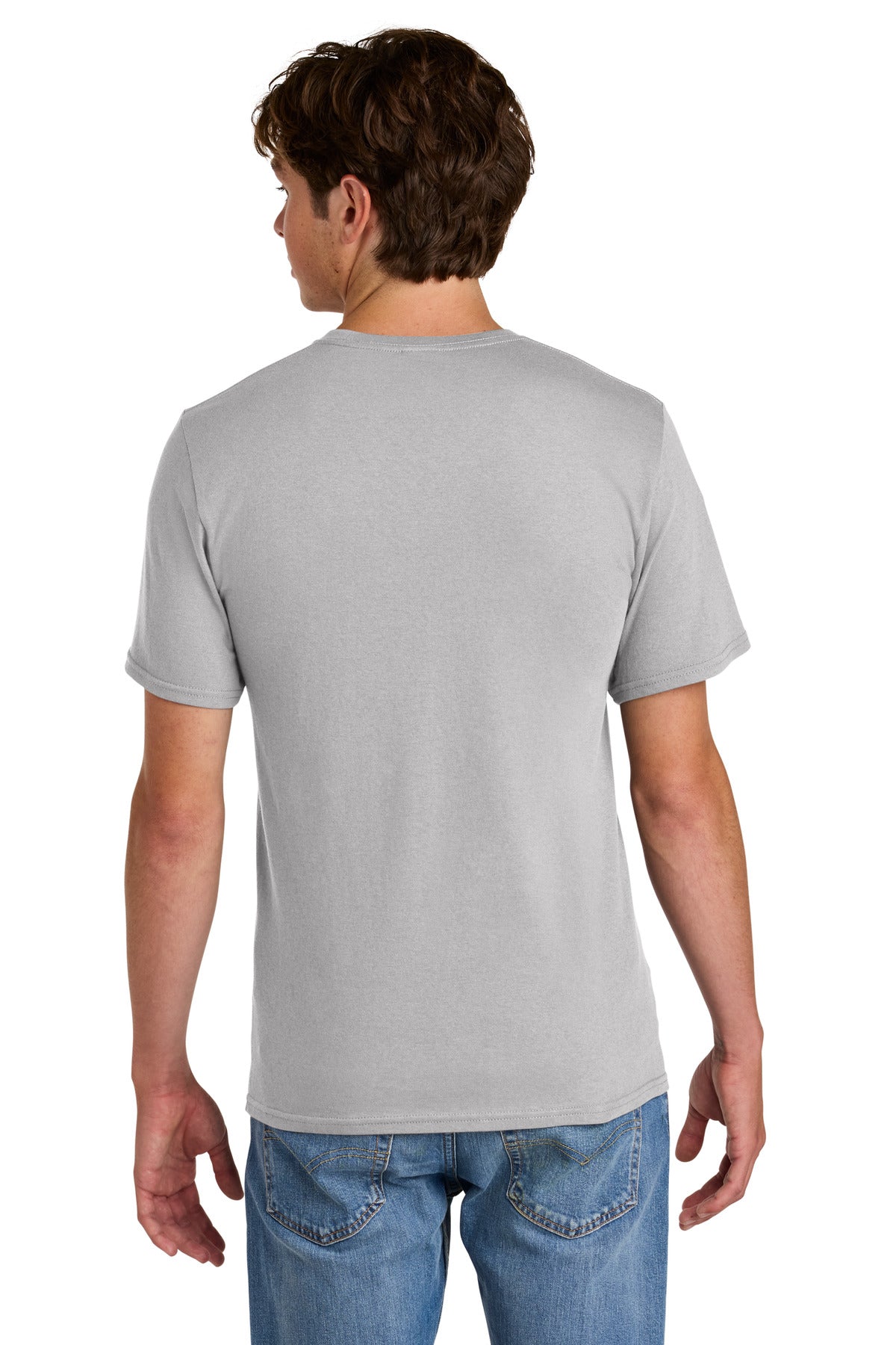 Port & Co Easy Cotton Tee - Silver