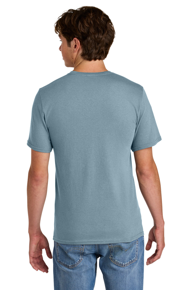 Port & Co Easy Cotton Tee - Stonewashed Blue
