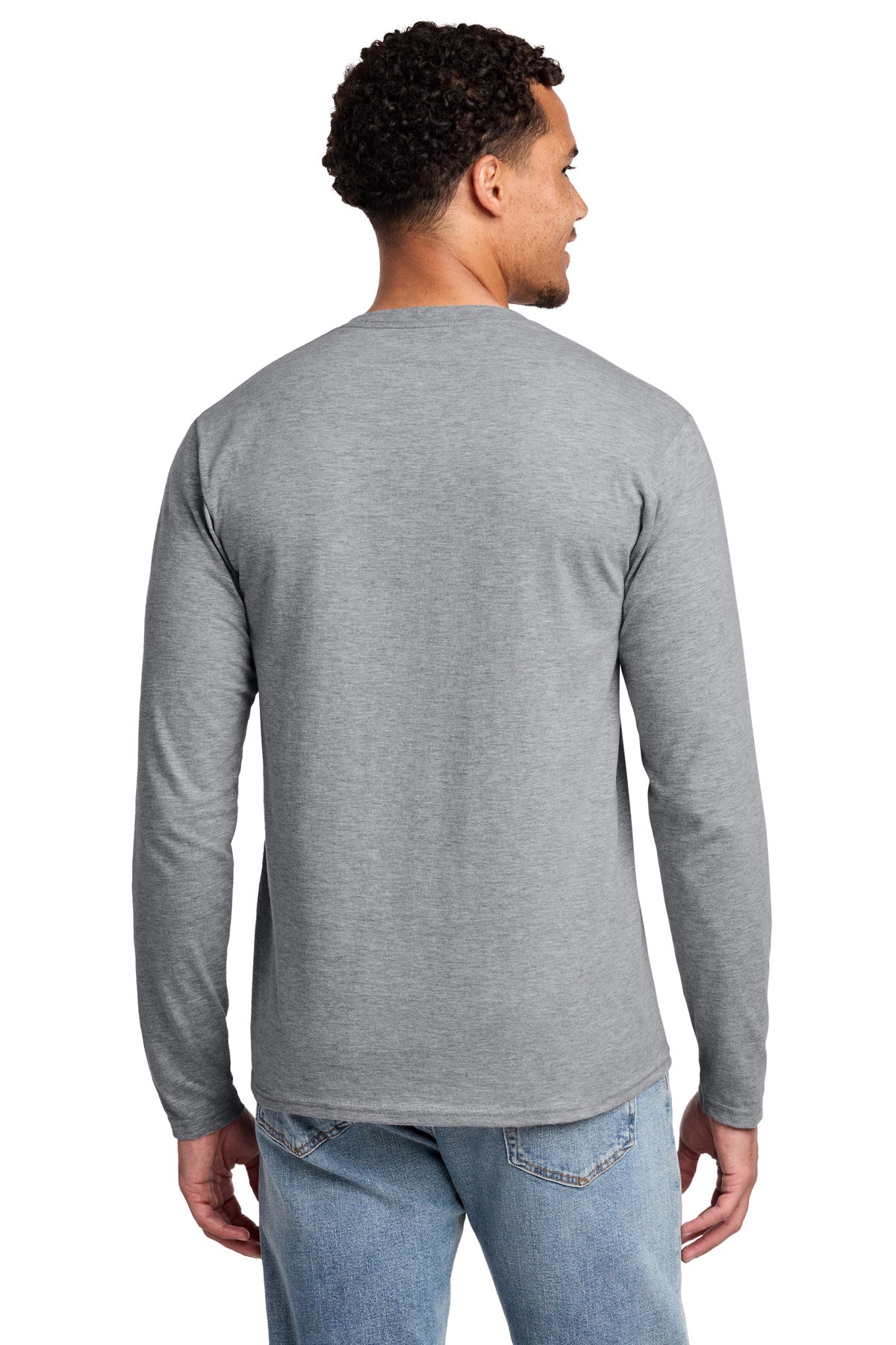 Port & Co Long Sleeve Fan Favorite Tee - Athletic Heather