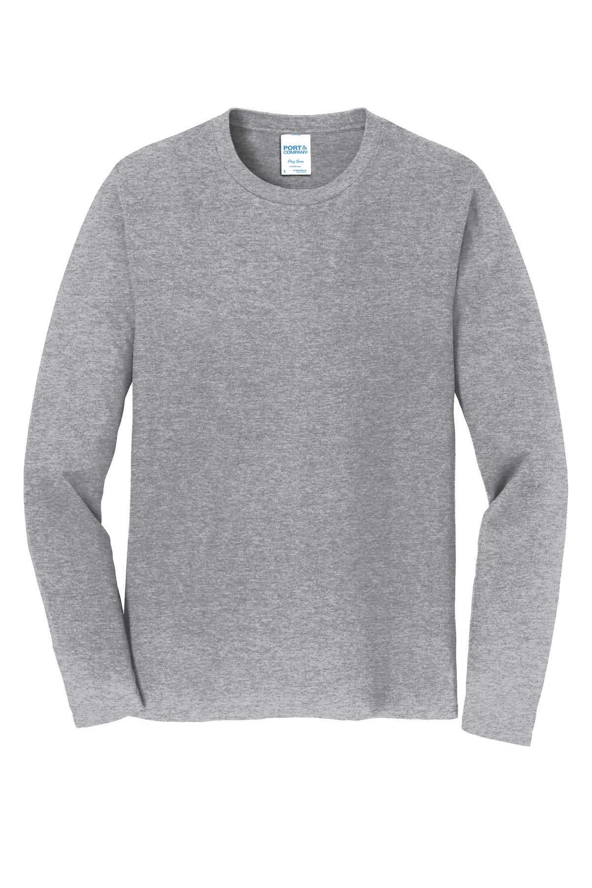 Port & Co Long Sleeve Fan Favorite Tee - Athletic Heather