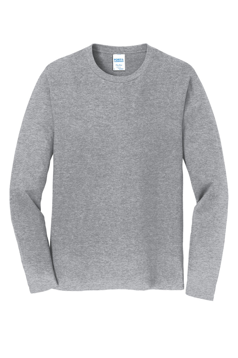 Port & Co Long Sleeve Fan Favorite Tee - Athletic Heather