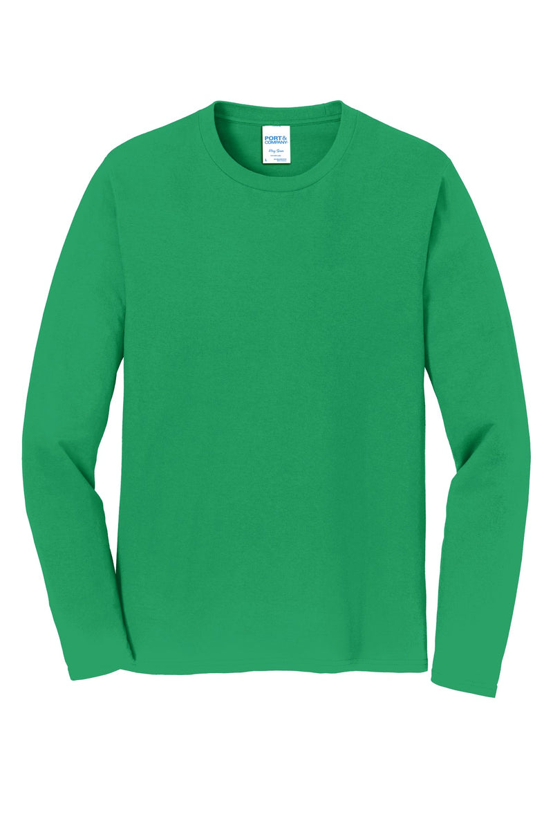 Port & Co Long Sleeve Fan Favorite Tee - Athletic Kelly