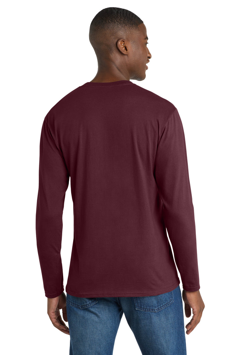 Port & Co Long Sleeve Fan Favorite Tee - Athletic Maroon