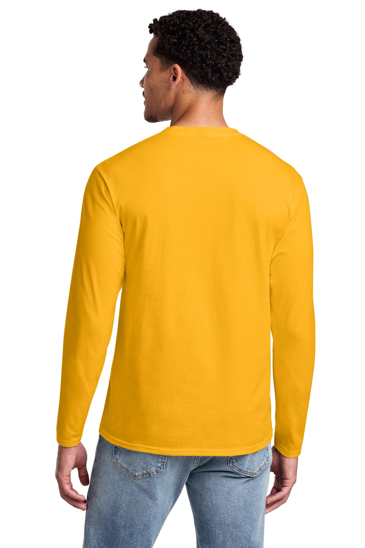 Port & Co Long Sleeve Fan Favorite Tee - Bright Gold