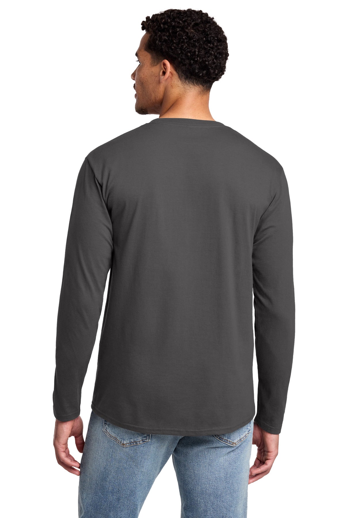 Port & Co Long Sleeve Fan Favorite Tee - Charcoal