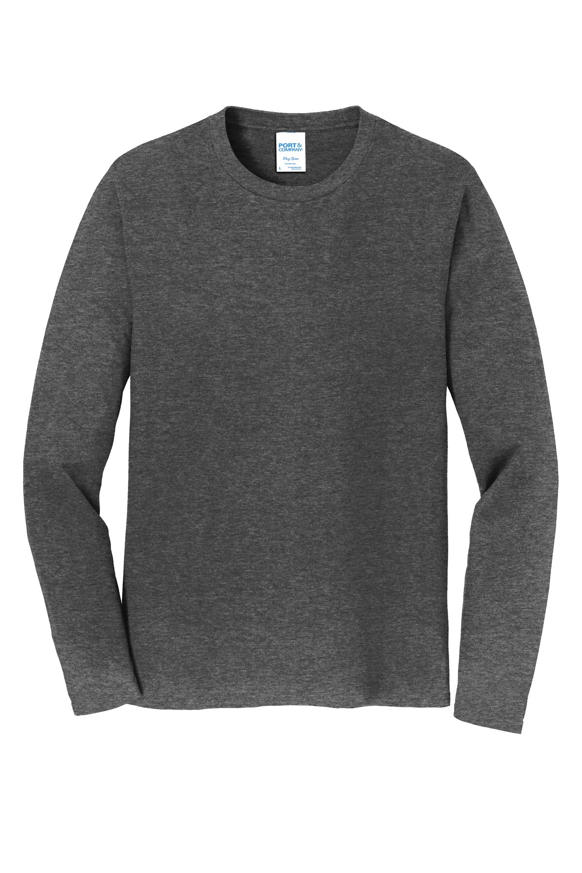 Port & Co Long Sleeve Fan Favorite Tee - Dark Heather Grey