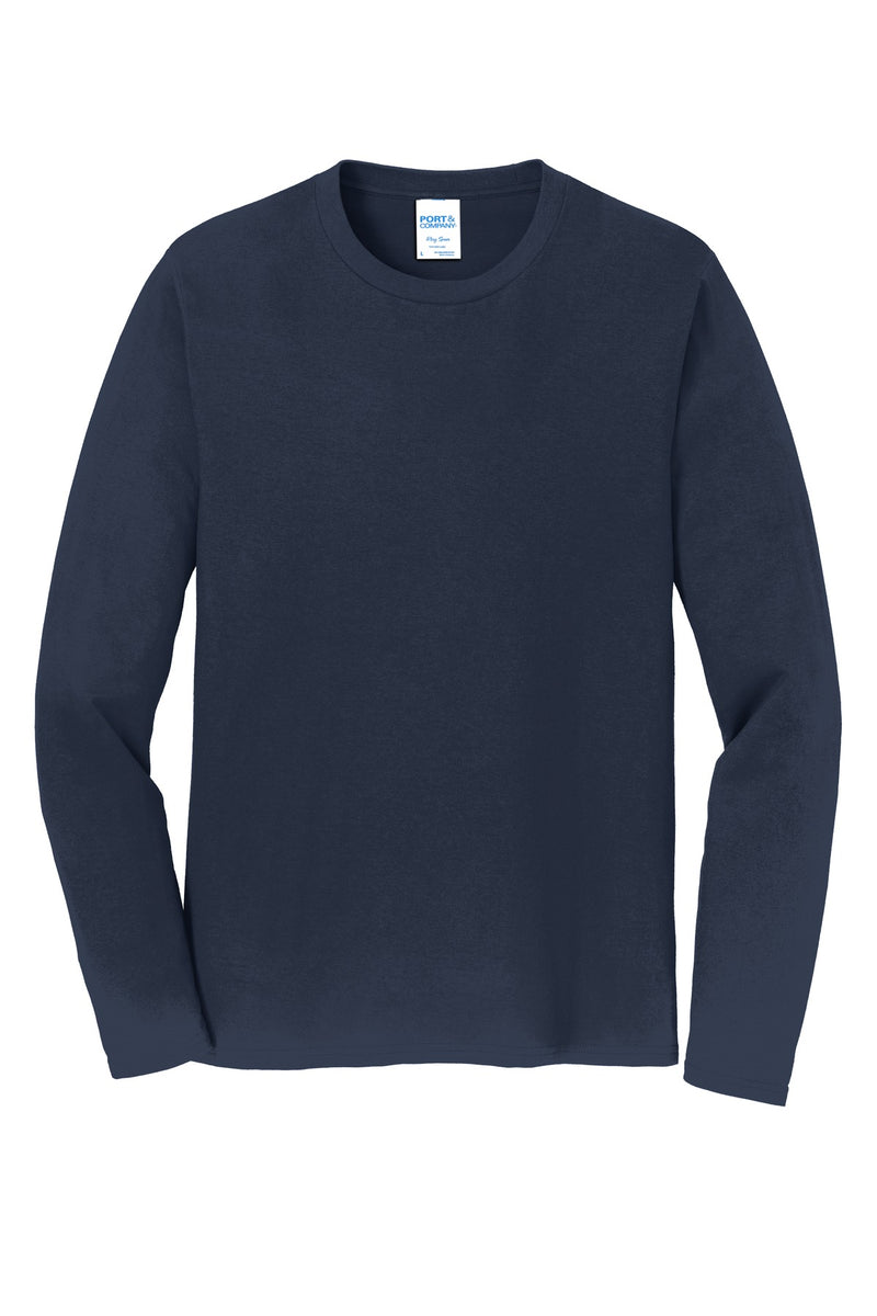 Port & Co Long Sleeve Fan Favorite Tee - Deep Navy