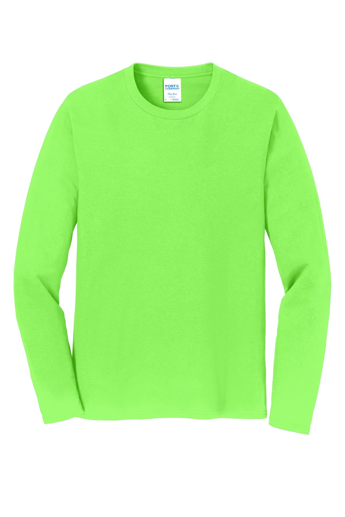 Port & Co Long Sleeve Fan Favorite Tee - Flash Green