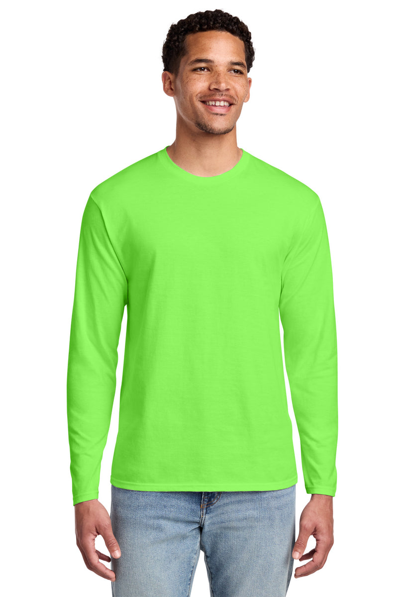 Port & Co Long Sleeve Fan Favorite Tee - Flash Green