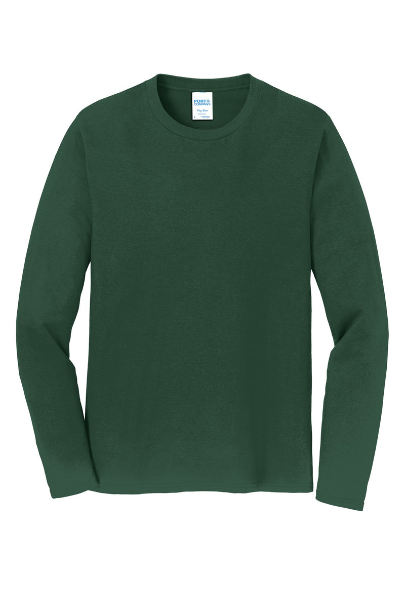 Port & Co Long Sleeve Fan Favorite Tee - Forest Green