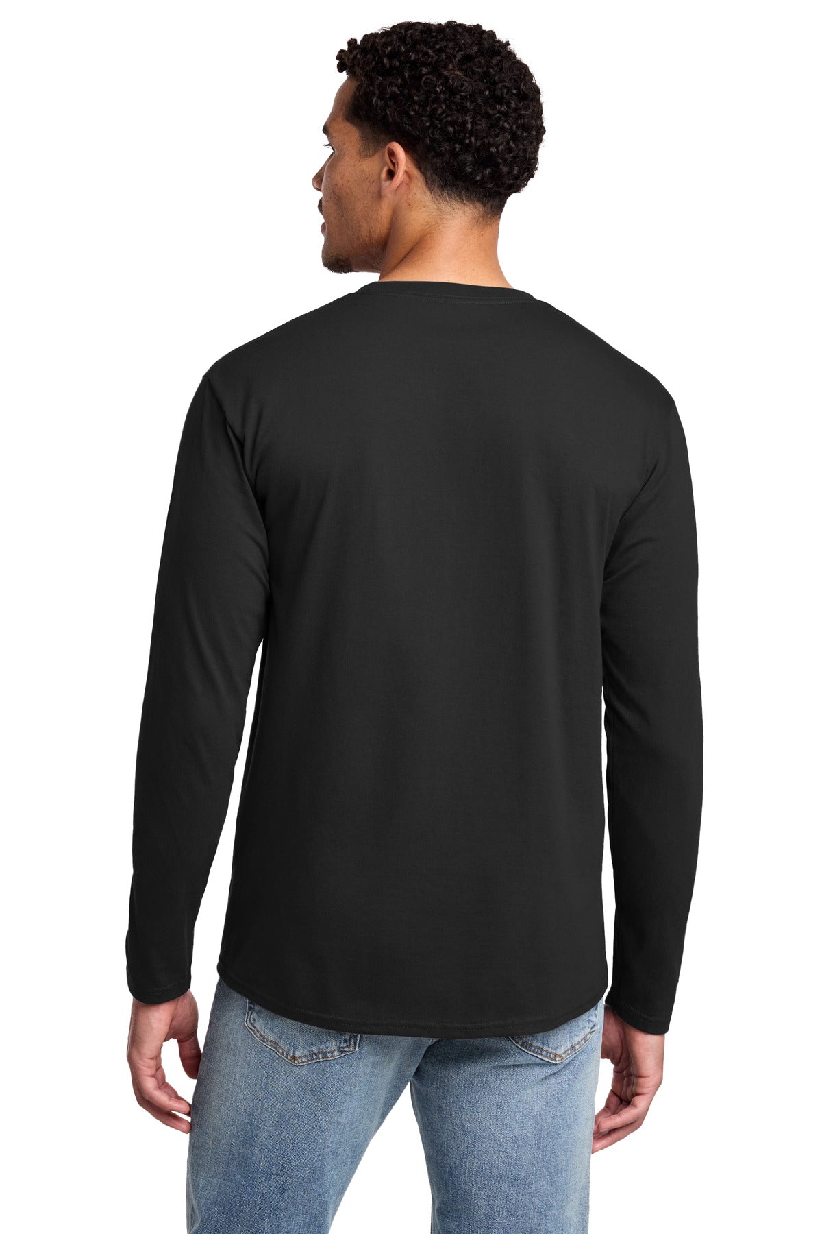 Port & Co Long Sleeve Fan Favorite Tee - Jet Black