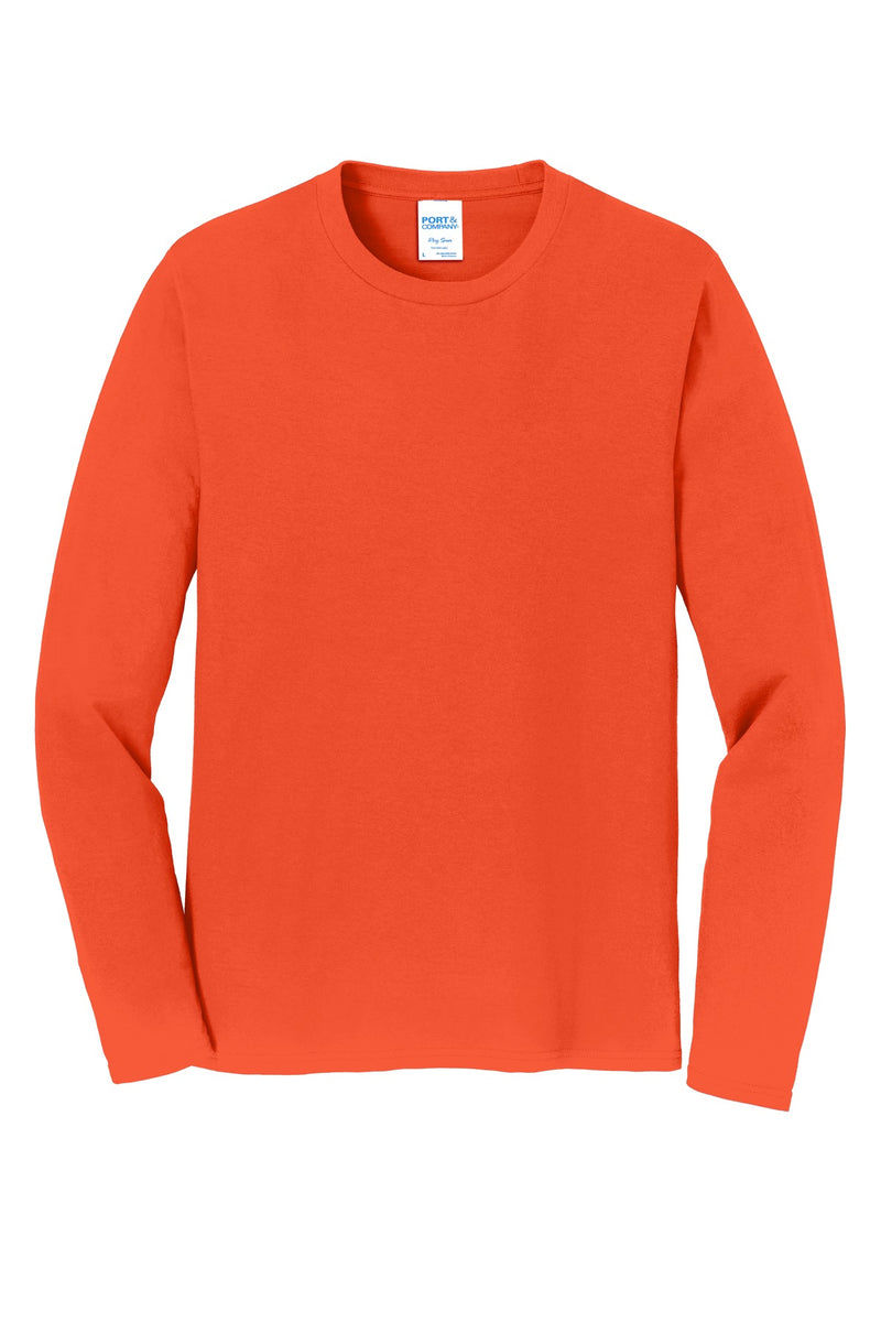 Port & Co Long Sleeve Fan Favorite Tee - Orange