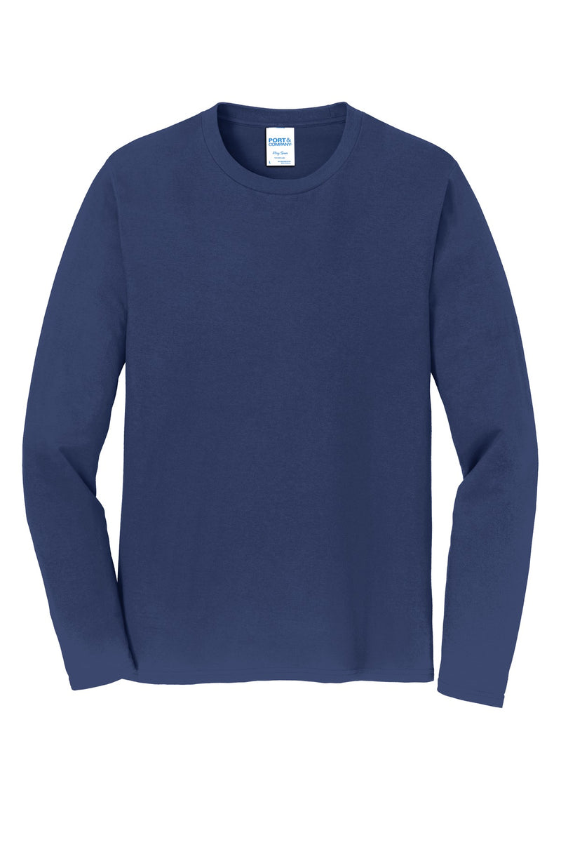 Port & Co Long Sleeve Fan Favorite Tee - Team Navy