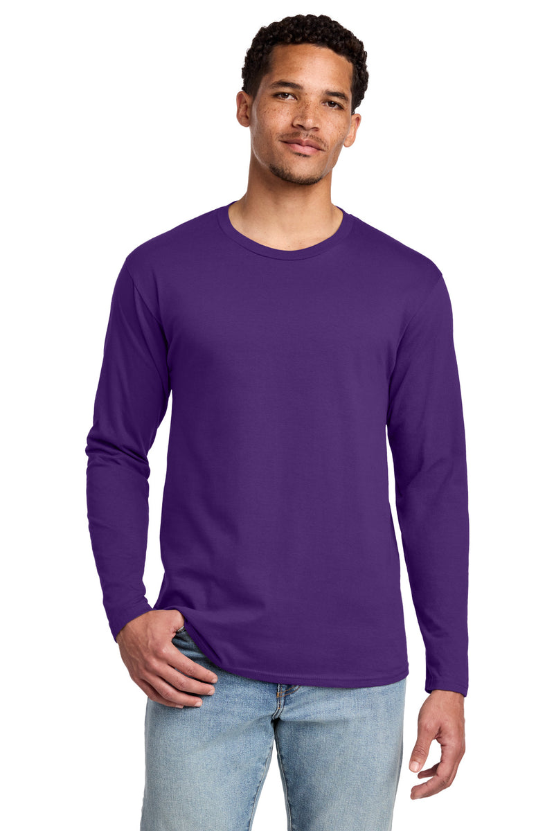Port & Co Long Sleeve Fan Favorite Tee - Team Purple