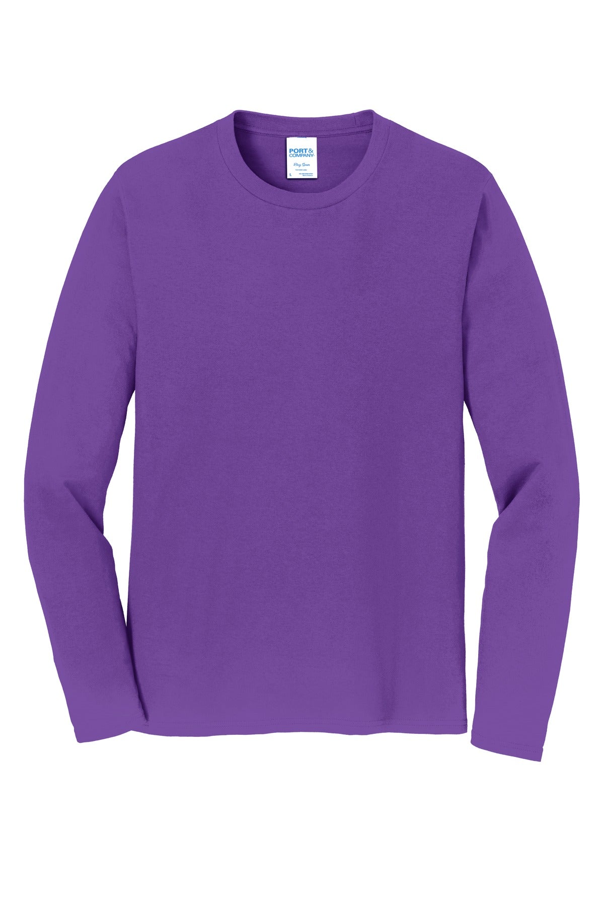 Port & Co Long Sleeve Fan Favorite Tee - True Purple