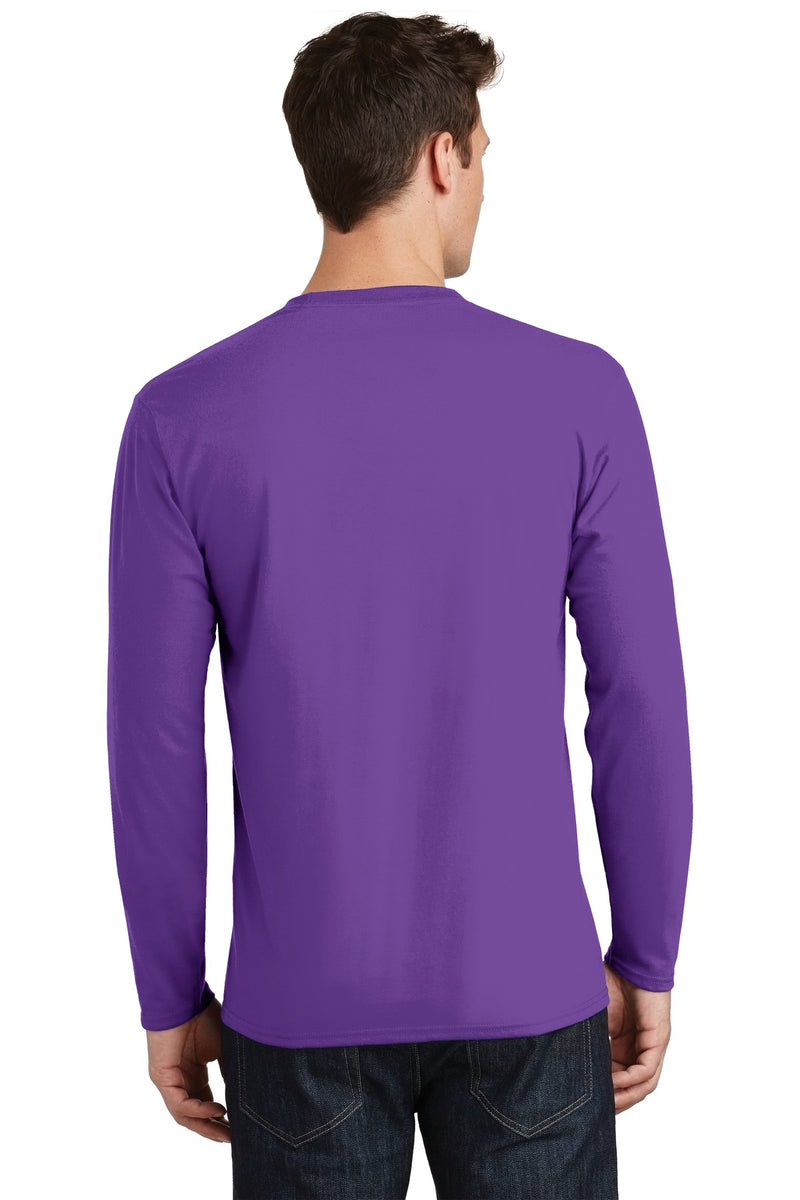 Port & Co Long Sleeve Fan Favorite Tee - True Purple