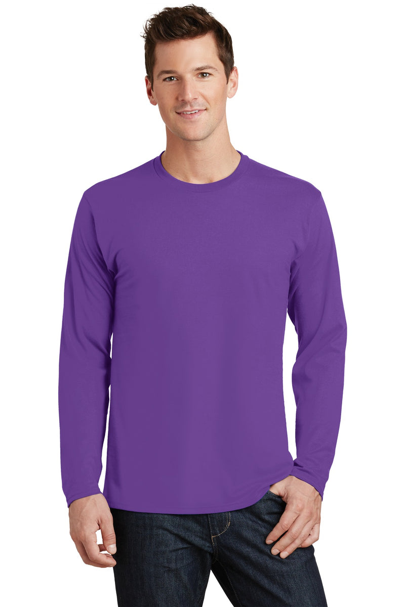 Port & Co Long Sleeve Fan Favorite Tee - True Purple