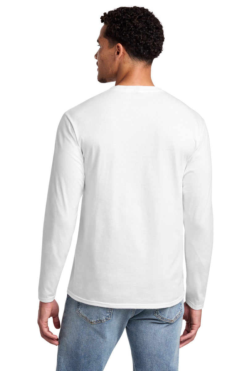 Port & Co Long Sleeve Fan Favorite Tee - White
