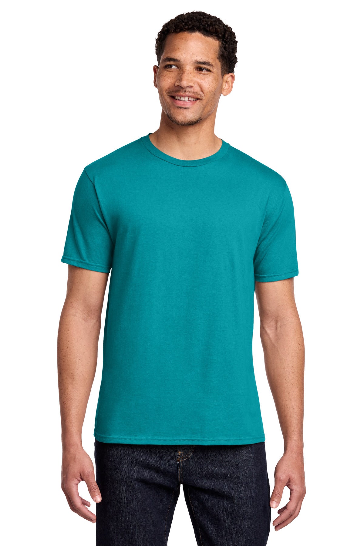 Port & Co Fan Favorite Tee - Bright Aqua