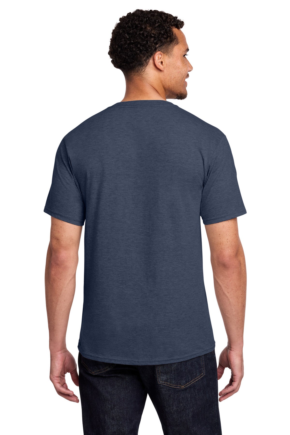 Port & Co Fan Favorite Tee - Heather Navy
