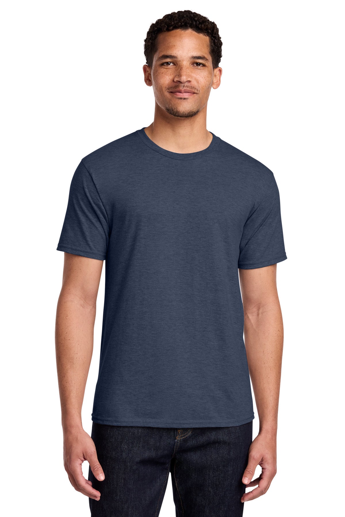 Port & Co Fan Favorite Tee - Heather Navy
