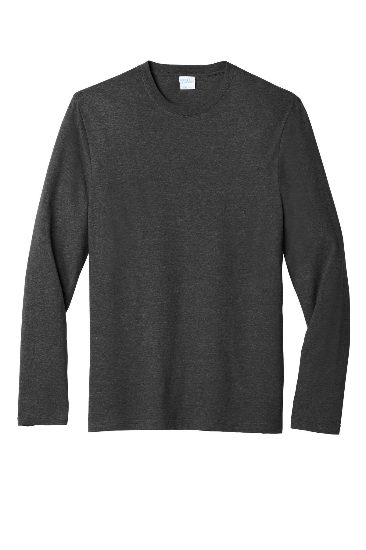 Port & Co Long Sleeve Fan Favorite  Blend Tee - Black Heather