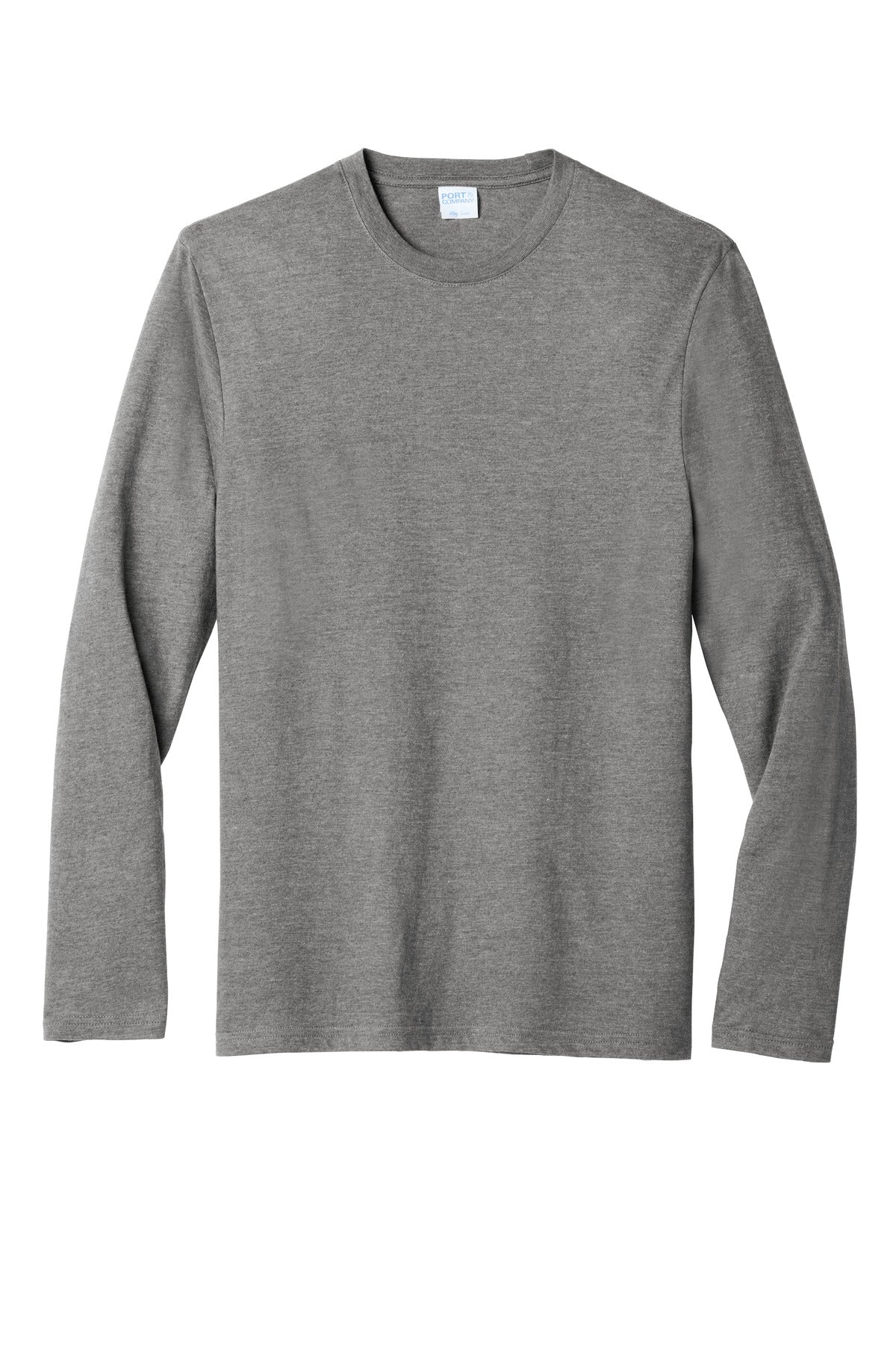 Port & Co Long Sleeve Fan Favorite  Blend Tee - Graphite Heather
