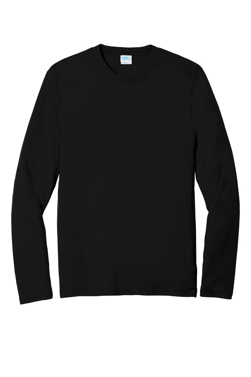 Port & Co Long Sleeve Fan Favorite  Blend Tee - Jet Black