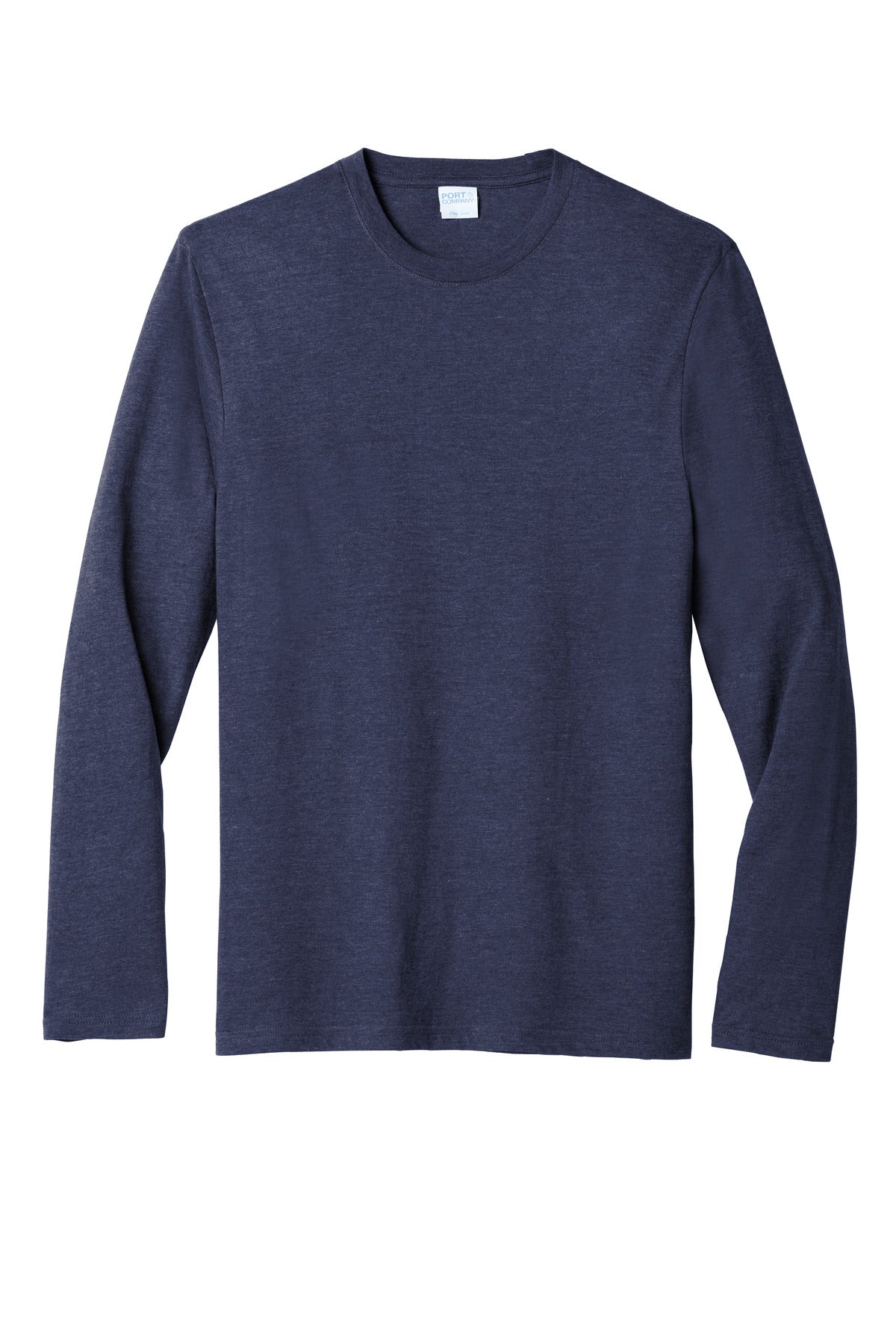 Port & Co Long Sleeve Fan Favorite  Blend Tee - Team Navy Heather